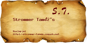 Strommer Tamás névjegykártya
