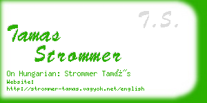 tamas strommer business card